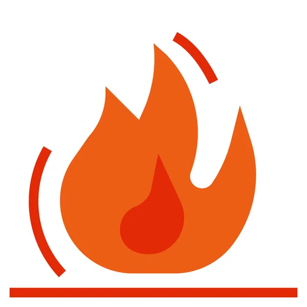 Vypálit Ikonu Požáru Plochém Stylu — Stockový vektor
