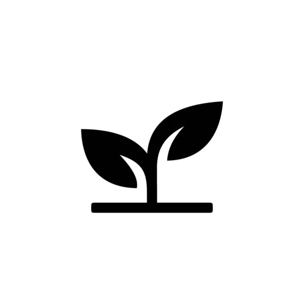 Екологічна Ікона Вирощування Ферми Суцільному Стилі — стоковий вектор