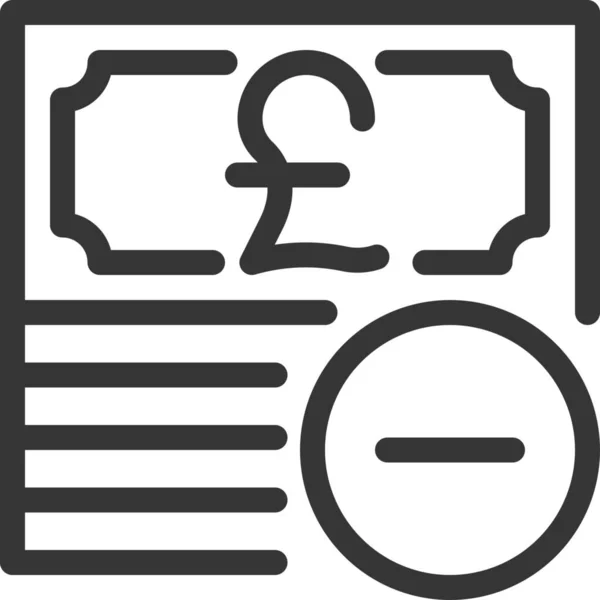 Bafone英国银行业轮廓风格图标 — 图库矢量图片