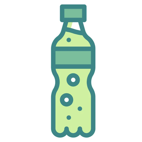 Μπουκάλι Αναψυκτικό Cola Εικονίδιο Στυλ Γεμιστό Περίγραμμα — Διανυσματικό Αρχείο