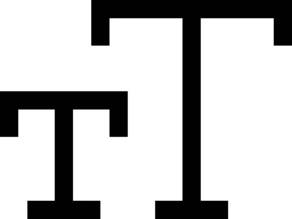 Літери Маленька Піктограма Тексту Стилі Контурів — стоковий вектор
