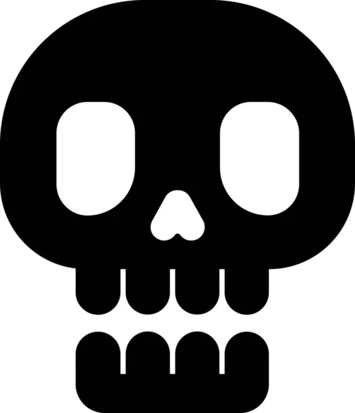 Dead Halloween Head Icon Solid Style — Stock Vector