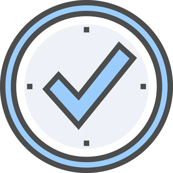 Check Circle Confirmed Icon Filled Outline Style — 图库矢量图片