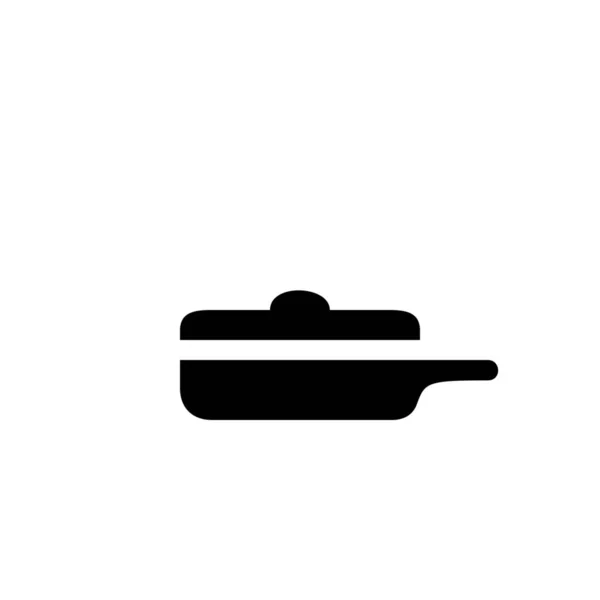 Olla Cocina Icono Sólido Estilo Sólido — Vector de stock