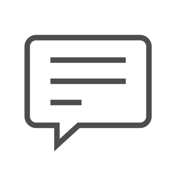 Chat Kommentarkonformes Symbol Outline Stil — Stockvektor