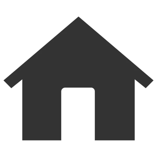Гостьовий Будинок Домашній Значок Твердому Стилі — стоковий вектор