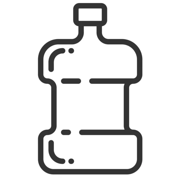 Flasche Liter Liter Symbol Outline Stil — Stockvektor