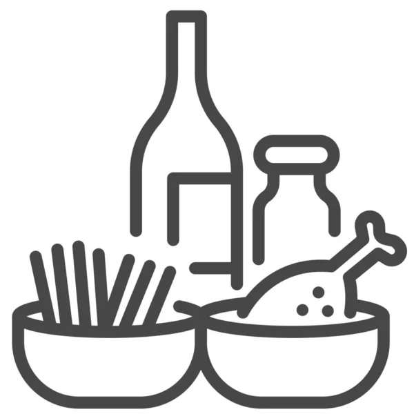 Μαγείρεμα Εικονίδιο Συστατικό Τροφίμων Στυλ Περίγραμμα — Διανυσματικό Αρχείο