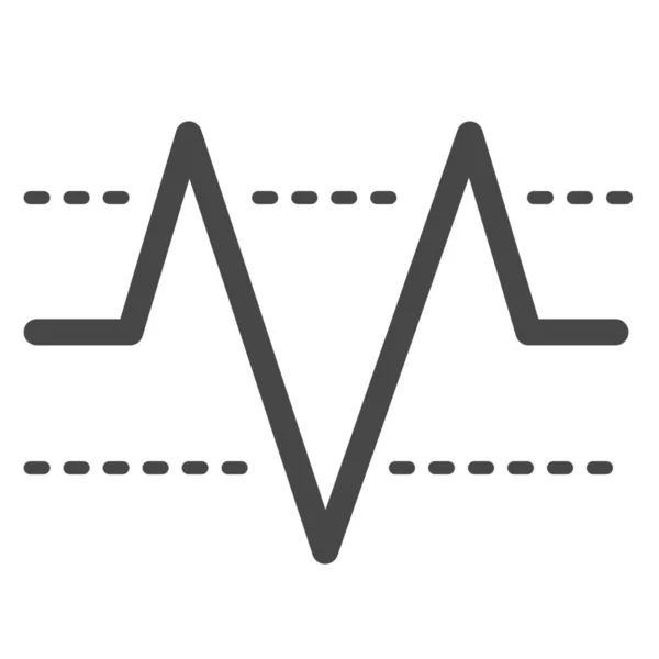 Grafico Icona Stocastica Laterale Stile Outline — Vettoriale Stock