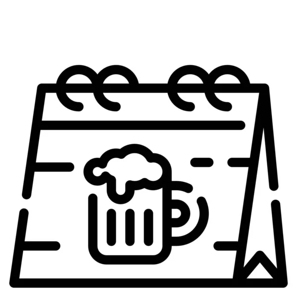 Ikona Kalendarza Napojów Piwnych — Wektor stockowy