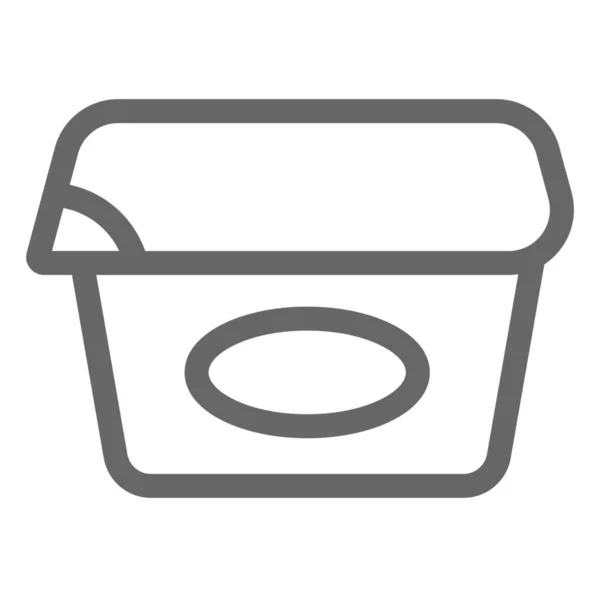 Yogur Sabor Lácteo Icono — Vector de stock