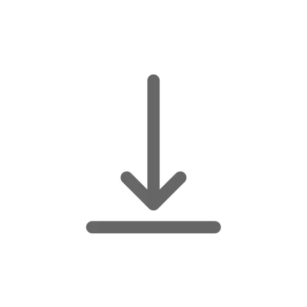 Flecha Abajo Icono Descarga — Vector de stock