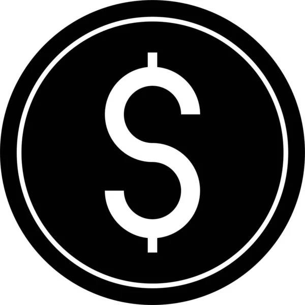 Moneda Moneda Dólar Icono — Vector de stock