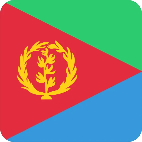 País Eritrea Eritrea Icono Estilo Plano — Archivo Imágenes Vectoriales