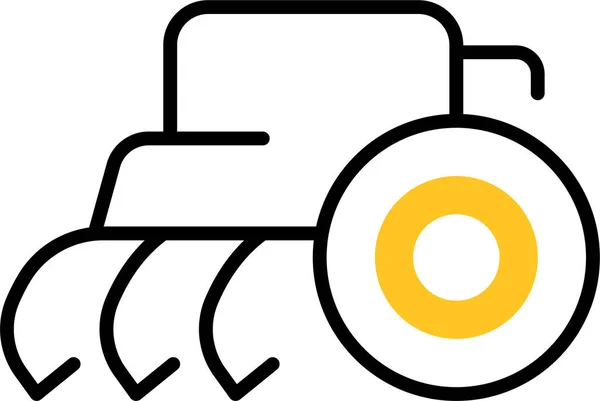 Symbolbild Für Landwirtschaftliche Drillmaschinen — Stockvektor