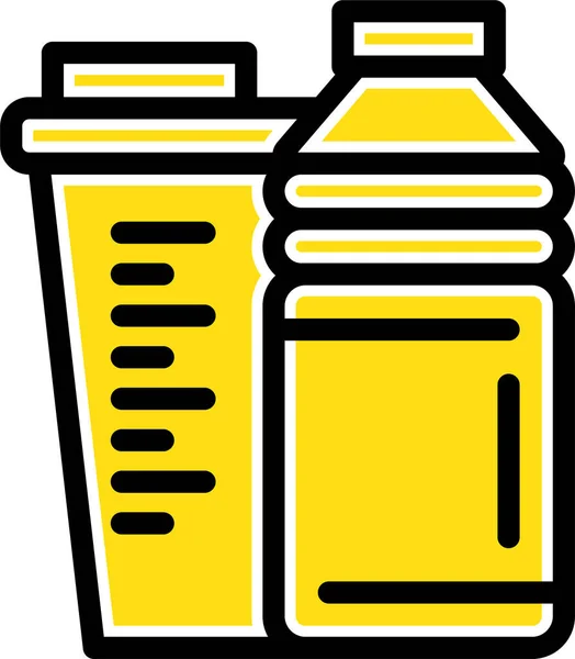 Bottiglia Bevanda Icona Energia Pieno Stile Contorno — Vettoriale Stock