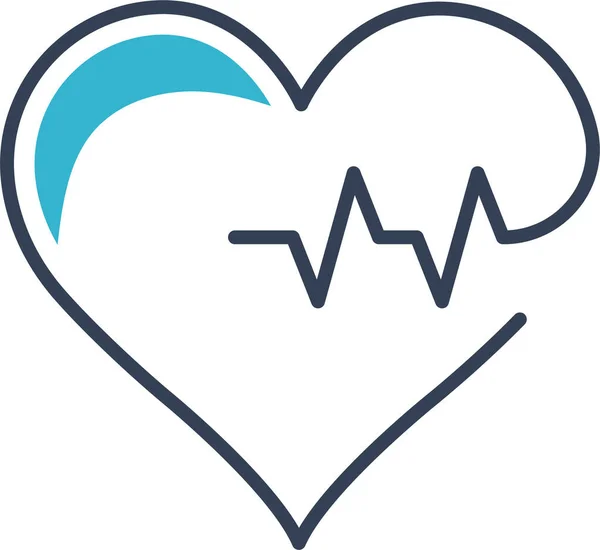 Hart Ecg Aritmie Icoon — Stockvector