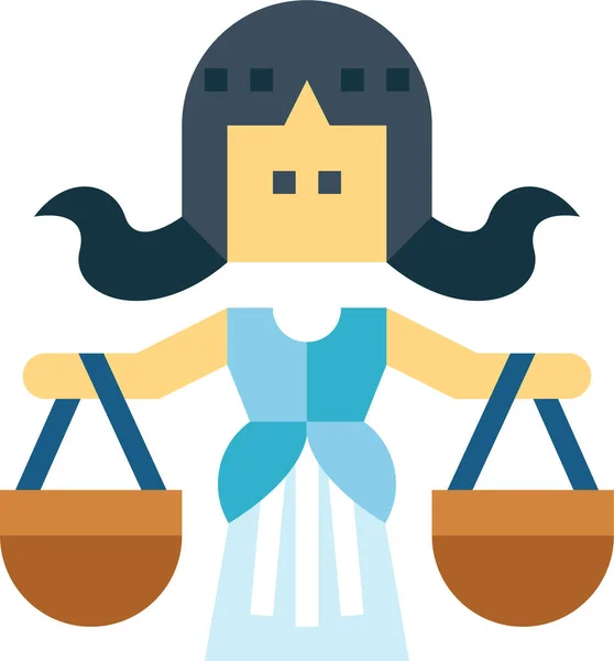 Libra Zodiaco Icono Astrología — Vector de stock