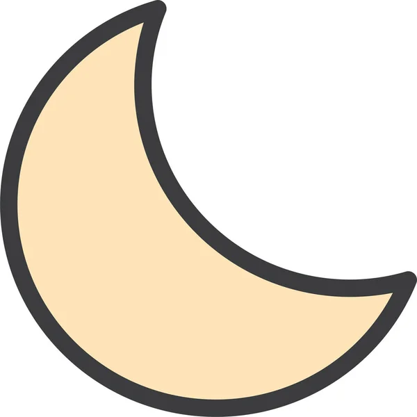 Ikone Der Mondsichel Stil Gefüllter Umrisse — Stockvektor
