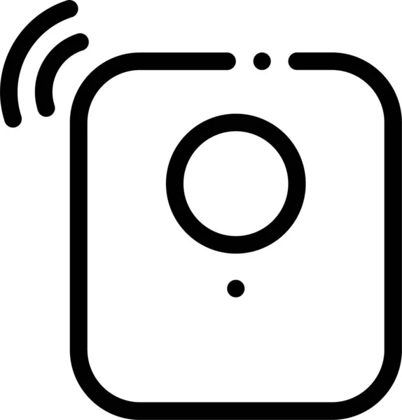 Alarm Sensor Shoplifting Icon Outline Style — Stock Vector
