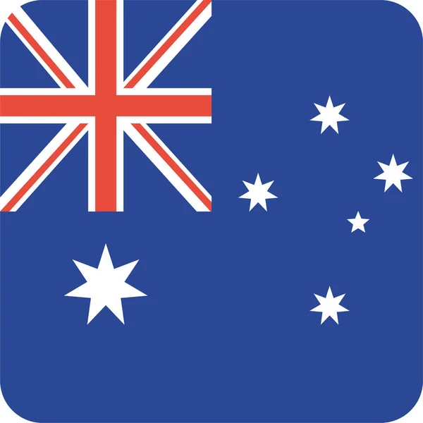 Aussie Australiensisk Ikon Platt Stil — Stock vektor