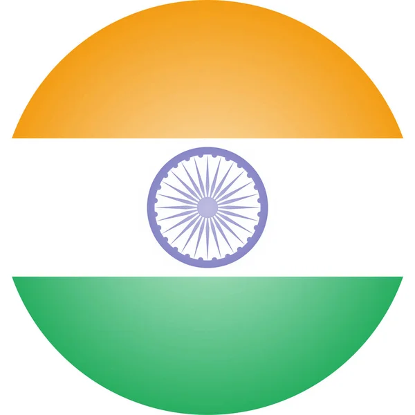 País Bandera India Icono Estilo Isométrico — Vector de stock