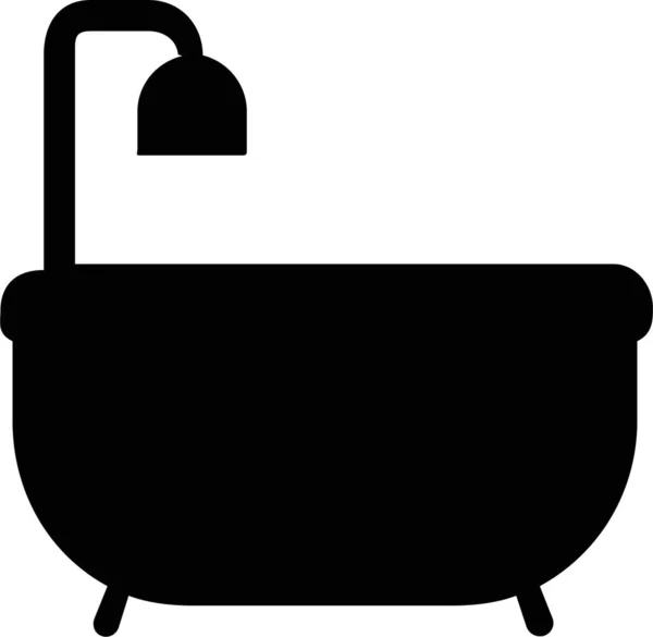 Appliances Bathtub Furniture Icon Solid Style — Stock Vector