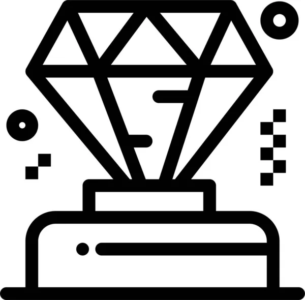 Business Diamond Κάρτα Μέλους Στυλ Περίγραμμα — Διανυσματικό Αρχείο