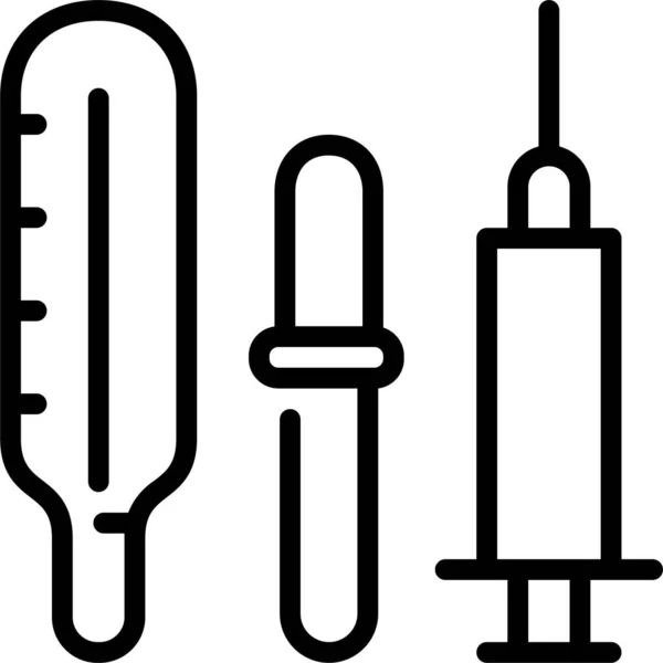 Icône Des Outils Seringue Thérapie — Image vectorielle