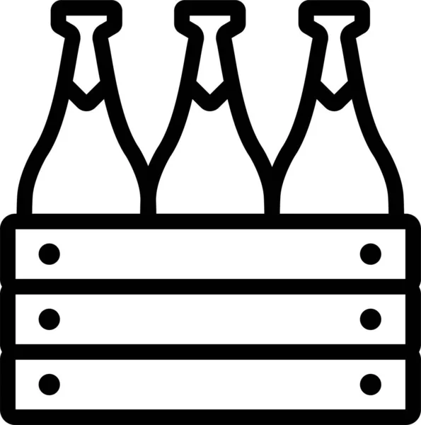 Ikon Kotak Minuman Dalam Kategori Minuman Makanan - Stok Vektor