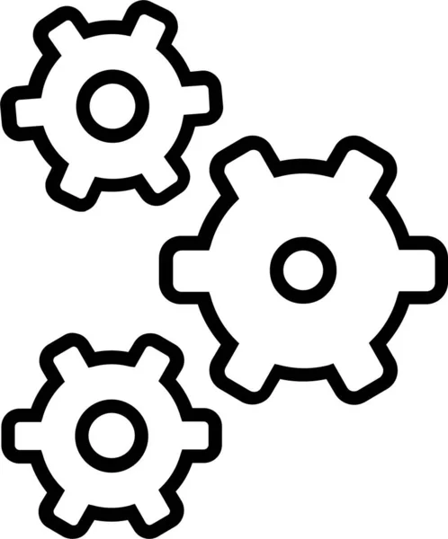 Inteligente Icono Configuración Reparación Estilo Esquema — Archivo Imágenes Vectoriales