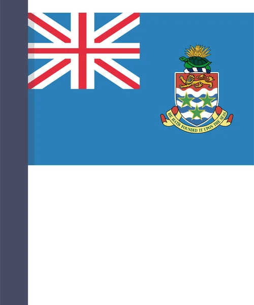 Cayman Ícone Bandeira País Estilo Plano — Vetor de Stock