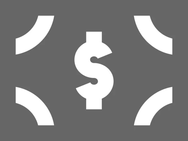 Montant Facture Cash Icône Dans Style Solide — Image vectorielle
