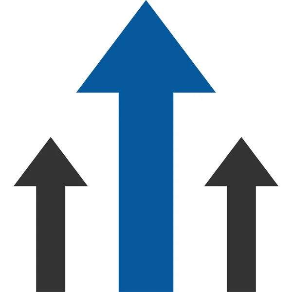 Vorteil Direkte Ikone Soliden Stil — Stockvektor