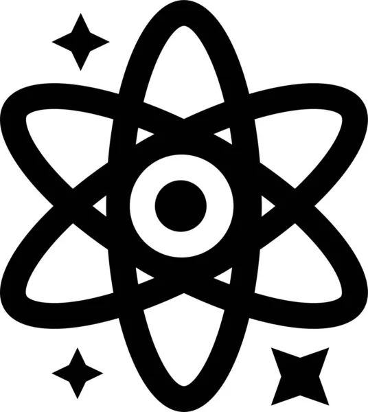 Значок Атомної Енергії Твердому Стилі — стоковий вектор
