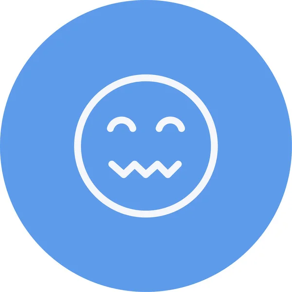Εικονίδιο Έκφρασης Συναισθημάτων Emoticons Στυλ Περίγραμμα — Διανυσματικό Αρχείο
