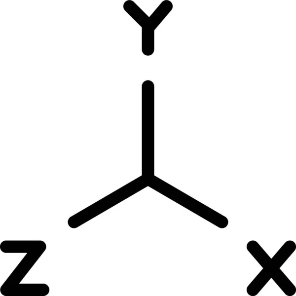 Achse Bauland Symbol Umriss Stil — Stockvektor