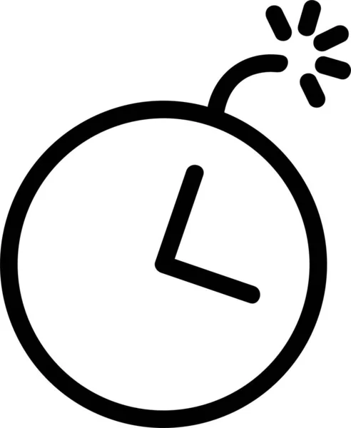 Bom Klok Deadline Pictogram Teken Symbool Categorie — Stockvector