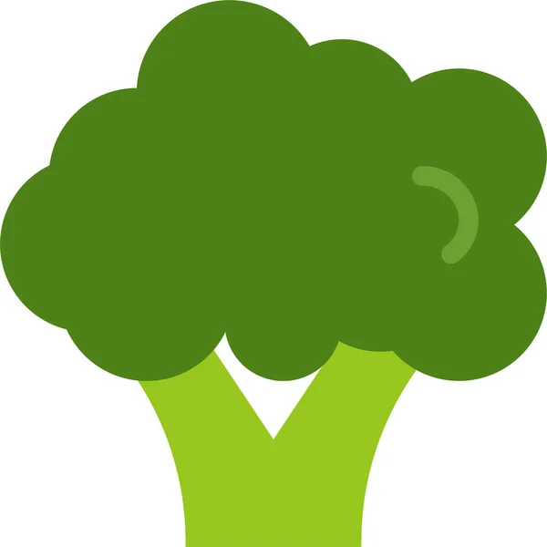 Ikona Pěstování Brokolice Plochém Stylu — Stockový vektor