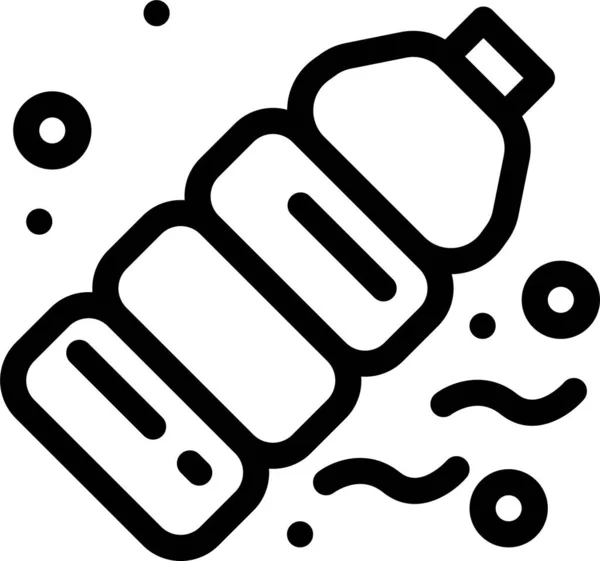 Flasche Gas Kunststoff Symbol — Stockvektor