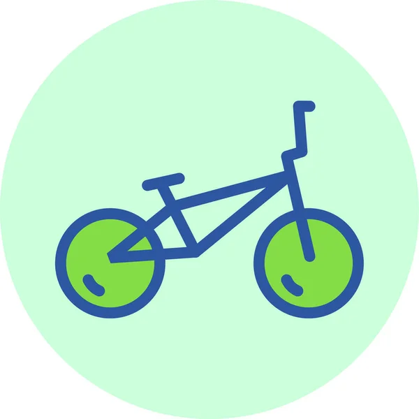 Bicicleta Bmx Icono Del Ciclo Estilo Contorno Lleno — Archivo Imágenes Vectoriales