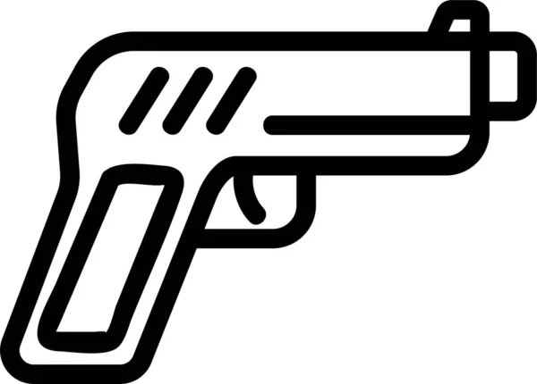 执法范畴内的犯罪枪支图标 — 图库矢量图片