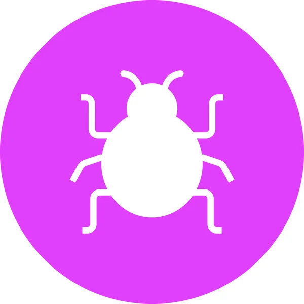 Bug Protection Icon Solidem Stil Angreifen — Stockvektor