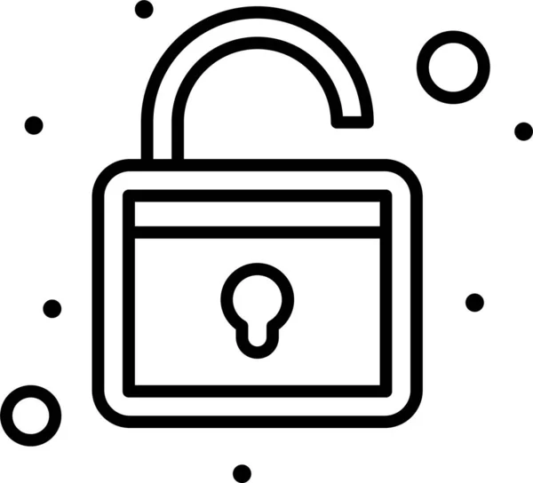 Locker Unlock Icon Icon — Stock Vector