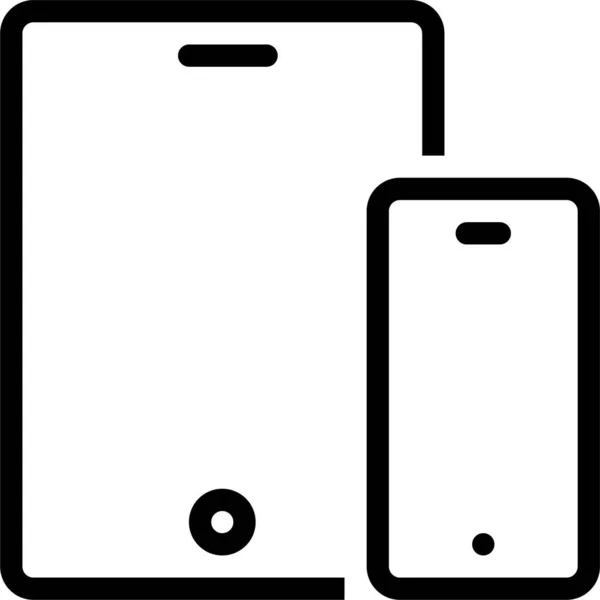 Ipad Iphone Smartphone Ikona Stylu Osnovy — Stockový vektor