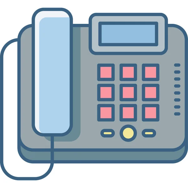 Εικονίδιο Επικοινωνίας Τηλεφωνικής Κλήσης Στυλ Πλήρους Περιγράμματος — Διανυσματικό Αρχείο