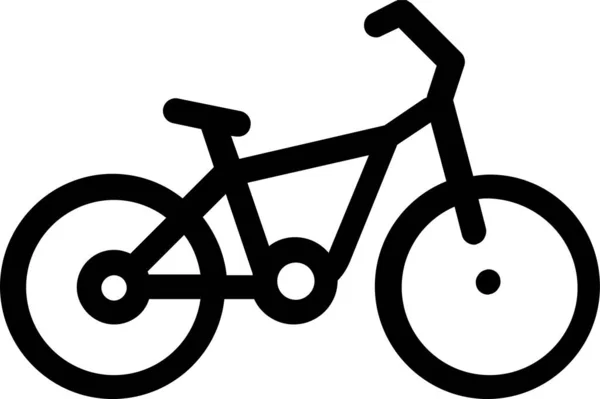 Bisiklet Toplu Taşıma Simgesi Ana Hat Biçiminde — Stok Vektör
