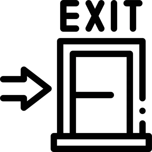 Door Exit Fire Escape Icon — Stock Vector