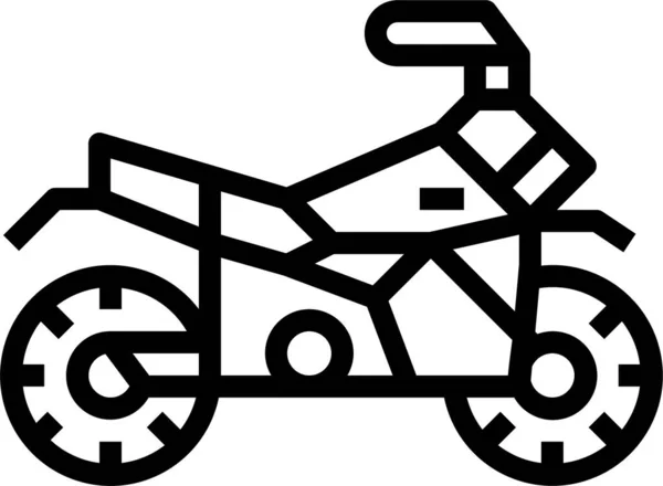 Büyük Motosiklet Motosiklet Simgesi — Stok Vektör