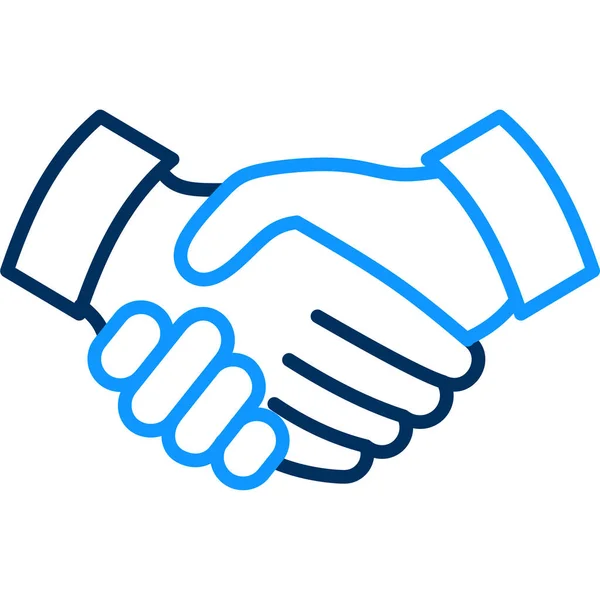 Handshake Ícone Parceria Reunião Estilo Esboço —  Vetores de Stock